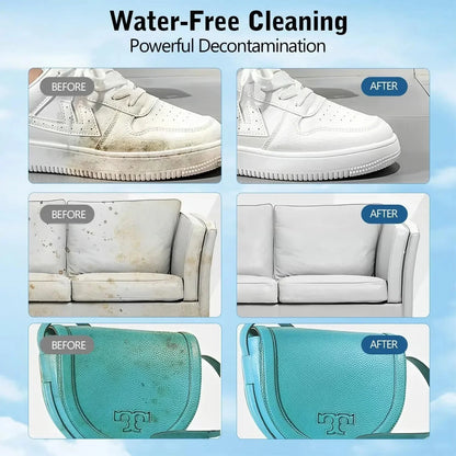 🧼No-Wash Shoe & Leather Cleaner Cream - Stain Remover with Sponge