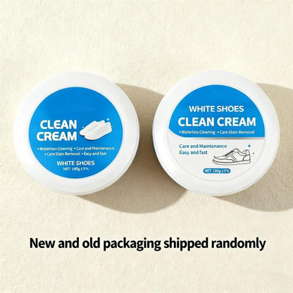 🧼No-Wash Shoe & Leather Cleaner Cream - Stain Remover with Sponge