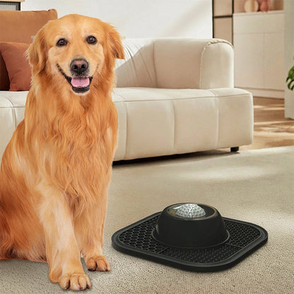 2-in-1 Slow Feeder Dog Bowl with Lick Mat