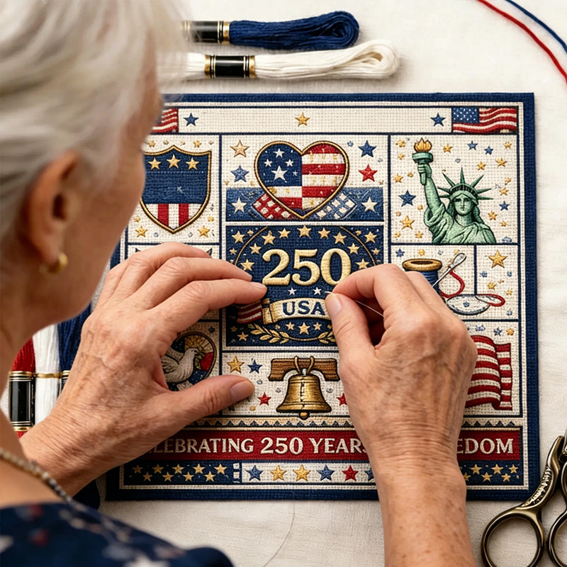 USA 250th Anniversary Commemorative Cross Stitch Kit