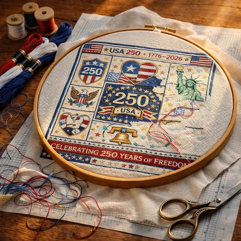 USA 250th Anniversary Commemorative Cross Stitch Kit