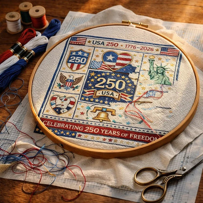 USA 250th Anniversary Commemorative Cross Stitch Kit