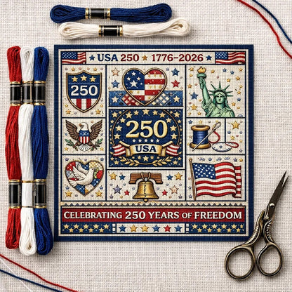 USA 250th Anniversary Commemorative Cross Stitch Kit