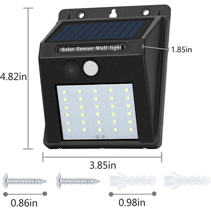 Solar Powered Motion Sensor Wall Light