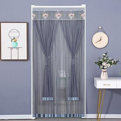 Embroidered Sheer Door Curtain