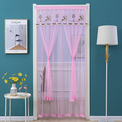 Embroidered Sheer Door Curtain