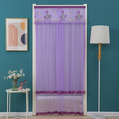 Embroidered Sheer Door Curtain