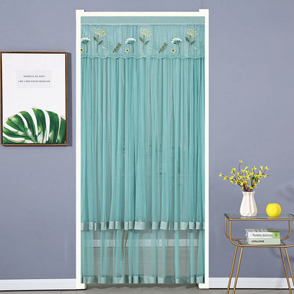 Embroidered Sheer Door Curtain