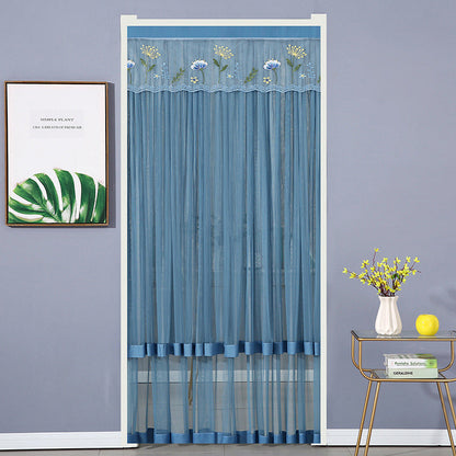 Embroidered Sheer Door Curtain