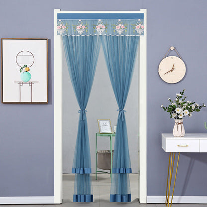 Embroidered Sheer Door Curtain