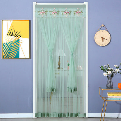 Embroidered Sheer Door Curtain
