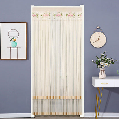 Embroidered Sheer Door Curtain