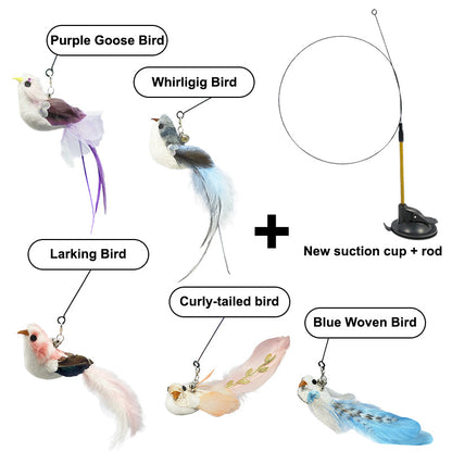 Interactive Bird Simulation Cat Toy Set