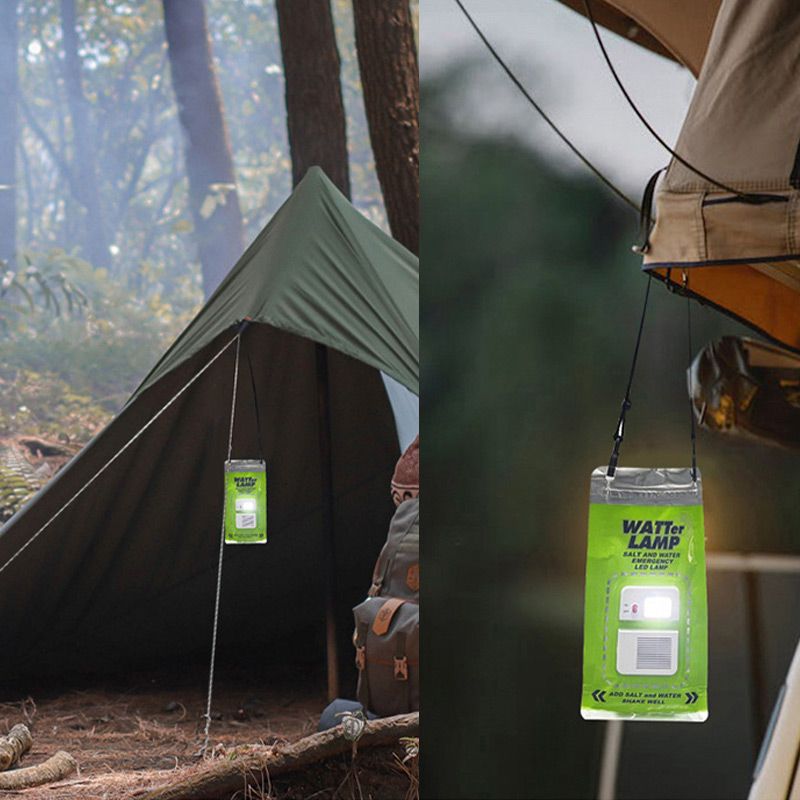 🌿💡 Saltwater Powered LED Camping Lamp – Emergency Survival Light, Water-Activated, Portable & Lightweight. Ideal for Hiking, Fishing, or Earthquake Kits. Reusable – Just Rinse & Refill! ♻️🎒🌙🔦