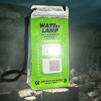 🌿💡 Saltwater Powered LED Camping Lamp – Emergency Survival Light, Water-Activated, Portable & Lightweight. Ideal for Hiking, Fishing, or Earthquake Kits. Reusable – Just Rinse & Refill! ♻️🎒🌙🔦