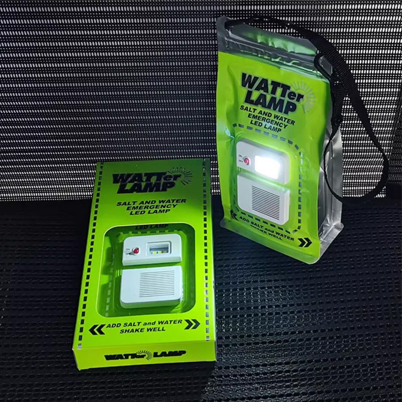 🌿💡 Saltwater Powered LED Camping Lamp – Emergency Survival Light, Water-Activated, Portable & Lightweight. Ideal for Hiking, Fishing, or Earthquake Kits. Reusable – Just Rinse & Refill! ♻️🎒🌙🔦