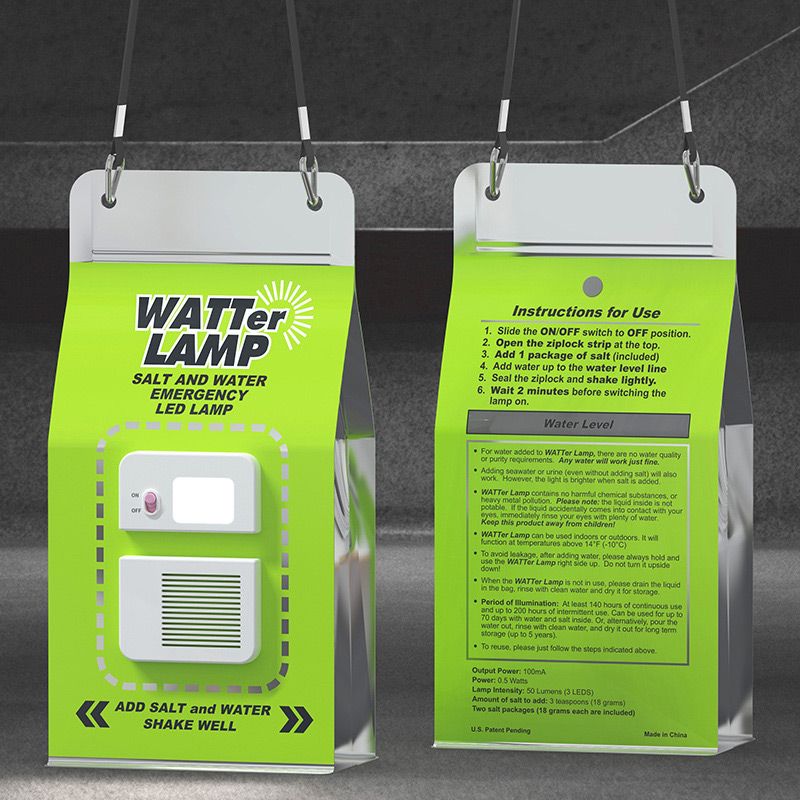 🌿💡 Saltwater Powered LED Camping Lamp – Emergency Survival Light, Water-Activated, Portable & Lightweight. Ideal for Hiking, Fishing, or Earthquake Kits. Reusable – Just Rinse & Refill! ♻️🎒🌙🔦