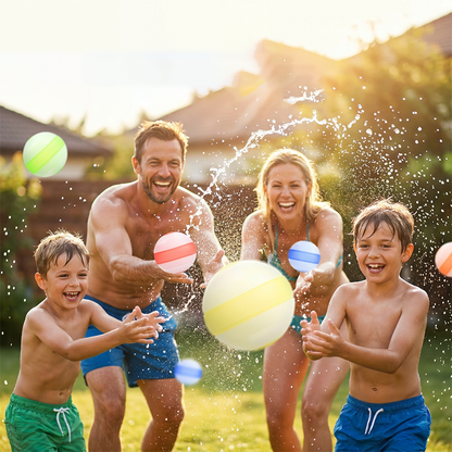 6-Pack Silicone Splash Balls for Summer Fun