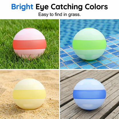 6-Pack Silicone Splash Balls for Summer Fun