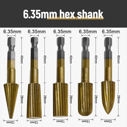 Pousbo® 5pcs Heavy Duty Rotary File Grinding Tools