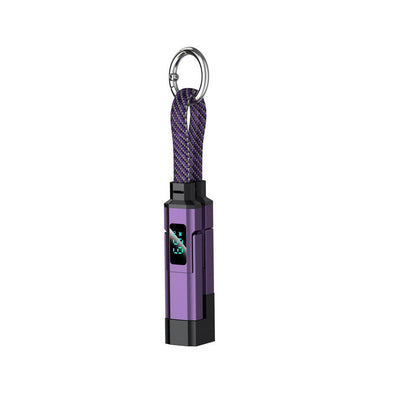 ⏳Time-Limited Special⏰4-in-1 Charging Cable with Digital Display & Keychain – Fast-Charging, Kink-Resistant & Compact