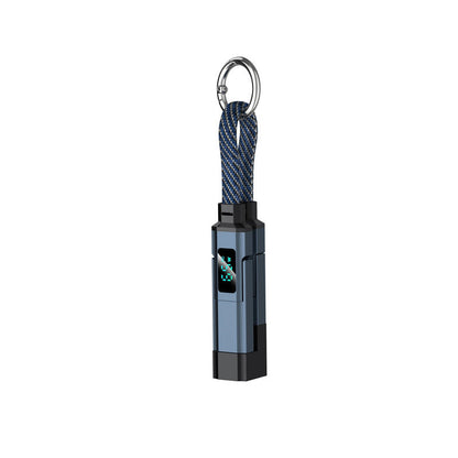 ⏳Time-Limited Special⏰4-in-1 Charging Cable with Digital Display & Keychain – Fast-Charging, Kink-Resistant & Compact