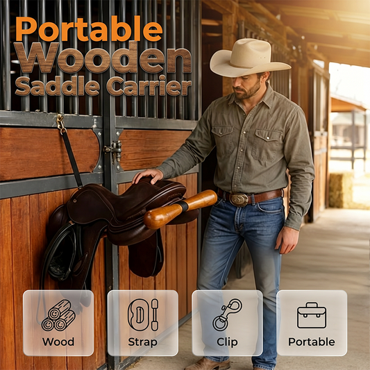T-Shaped Wooden Saddle Rack Carrier
