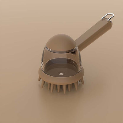 Pet Bath Massage Brush with Shampoo Dispenser