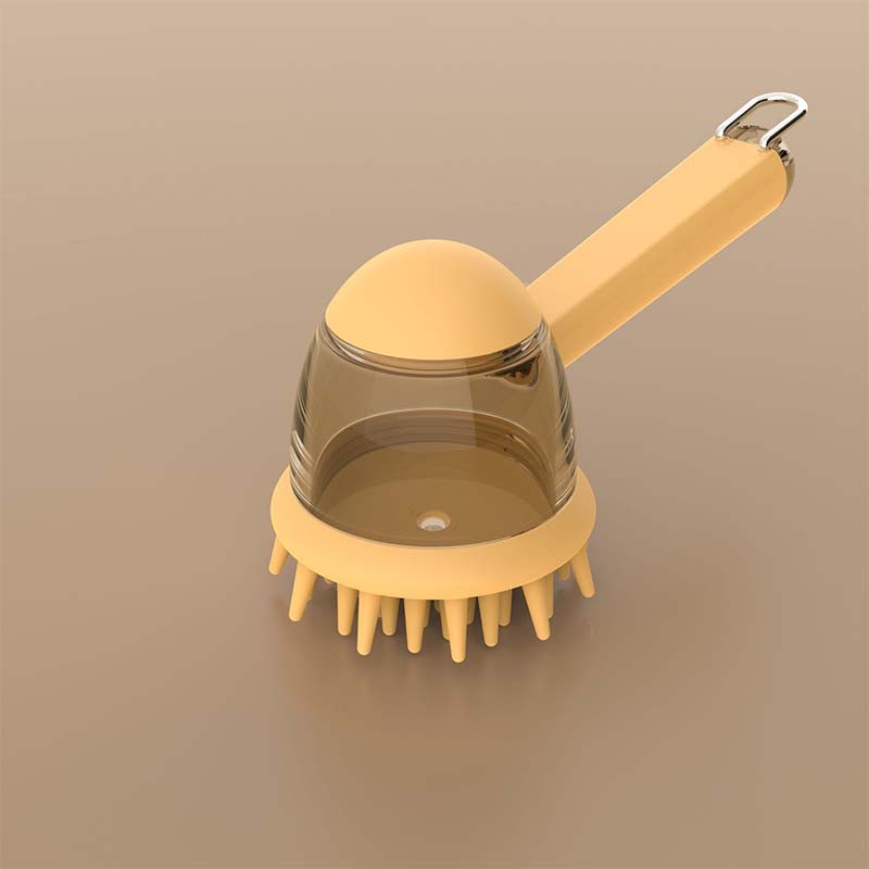 Pet Bath Massage Brush with Shampoo Dispenser