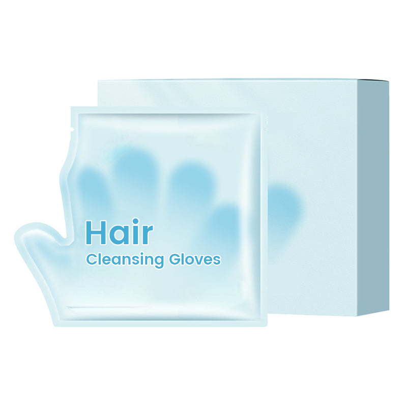Rinse-Free Hair Cleansing Gloves for Oil Control (10-Pack)