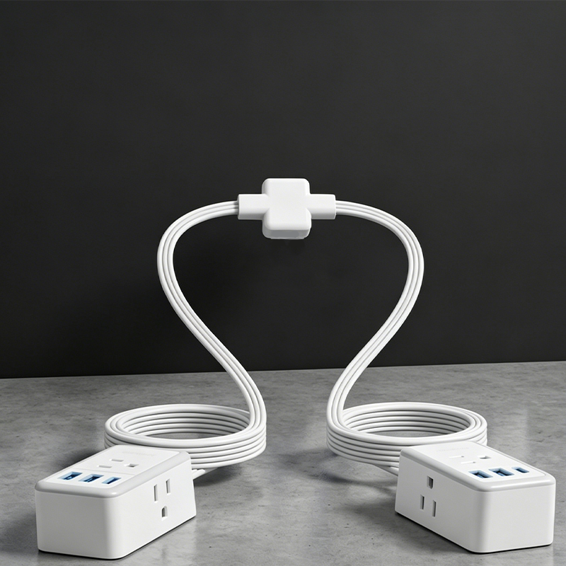 Dual Split Extension Power Strip