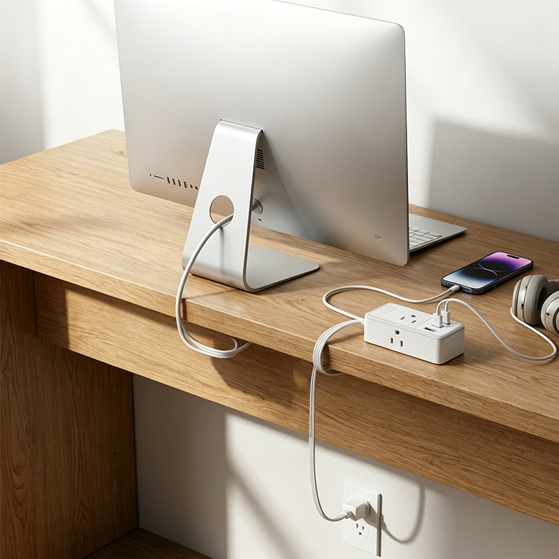 Dual Split Extension Power Strip