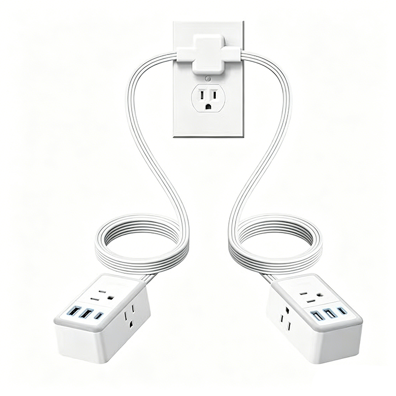 Dual Split Extension Power Strip