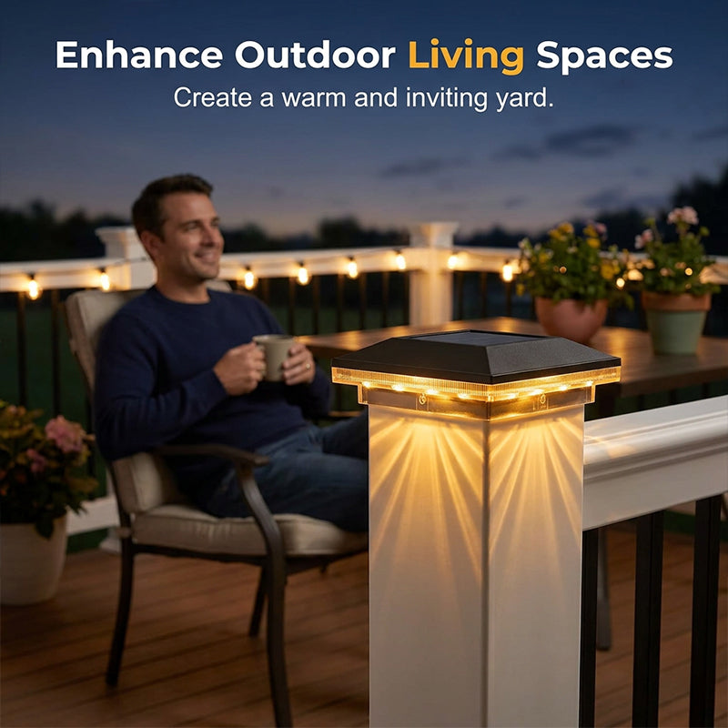 📢📢49% OFF !! ⏰Outdoor Solar Post Cap Lights