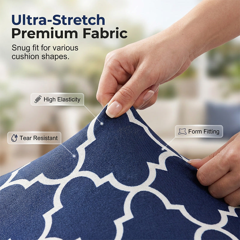 Patio Sofa Cushion Cover – Stretch, Water-Resistant ✨