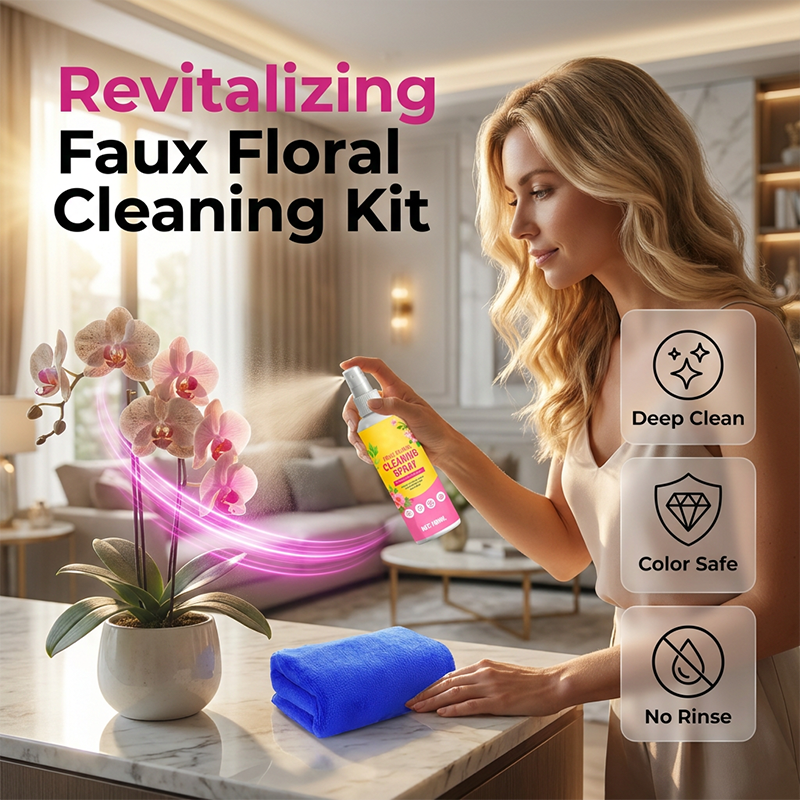 Artificial Flower Cleaning Spray with Towel