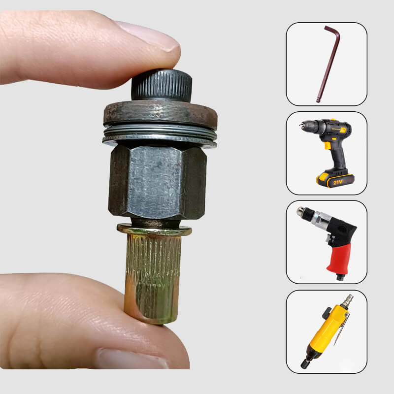 🔧Exclusive 50% OFF | Rivet Gun Head & Nutsert Cap Set | Heavy-Duty Steel Fastening Tool | Portable Kit for Automotive, Sheet Metal & Industrial Use