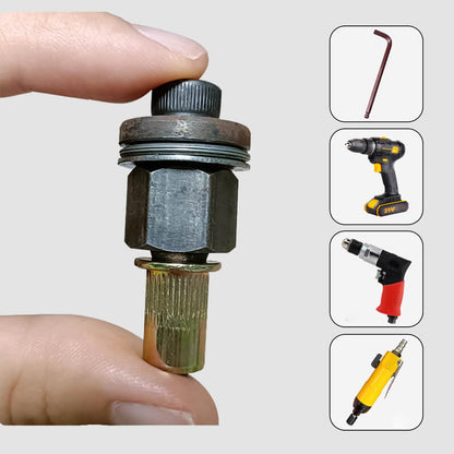 🔧Exclusive 50% OFF | Rivet Gun Head & Nutsert Cap Set | Heavy-Duty Steel Fastening Tool | Portable Kit for Automotive, Sheet Metal & Industrial Use