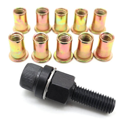 🔧Exclusive 50% OFF | Rivet Gun Head & Nutsert Cap Set | Heavy-Duty Steel Fastening Tool | Portable Kit for Automotive, Sheet Metal & Industrial Use