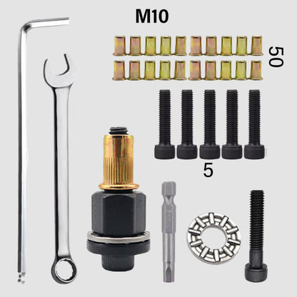 🔧Exclusive 50% OFF | Rivet Gun Head & Nutsert Cap Set | Heavy-Duty Steel Fastening Tool | Portable Kit for Automotive, Sheet Metal & Industrial Use