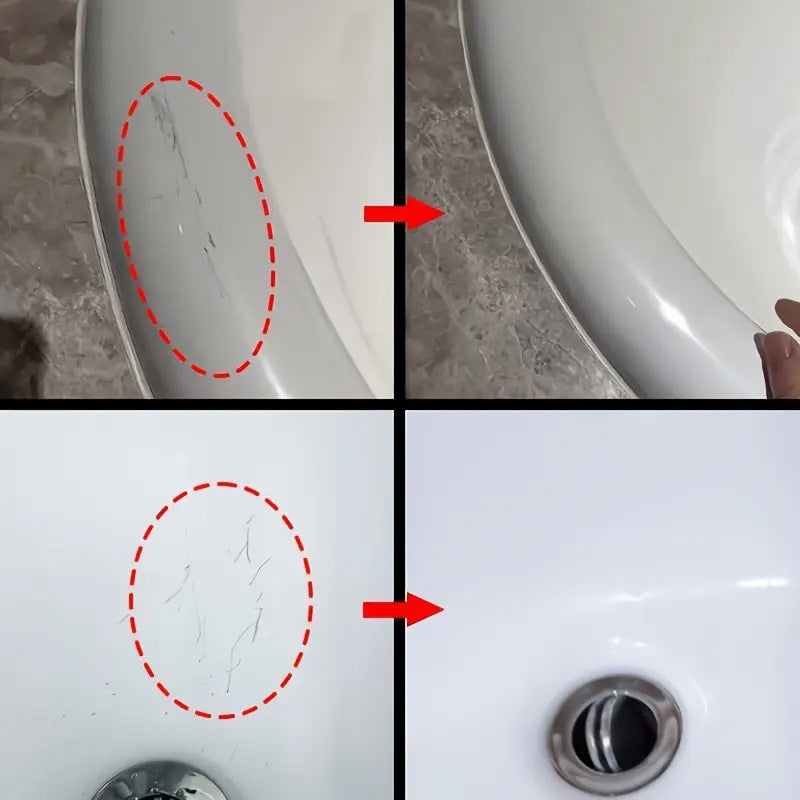 Bathroom Scratch Repair Wax with Sponge