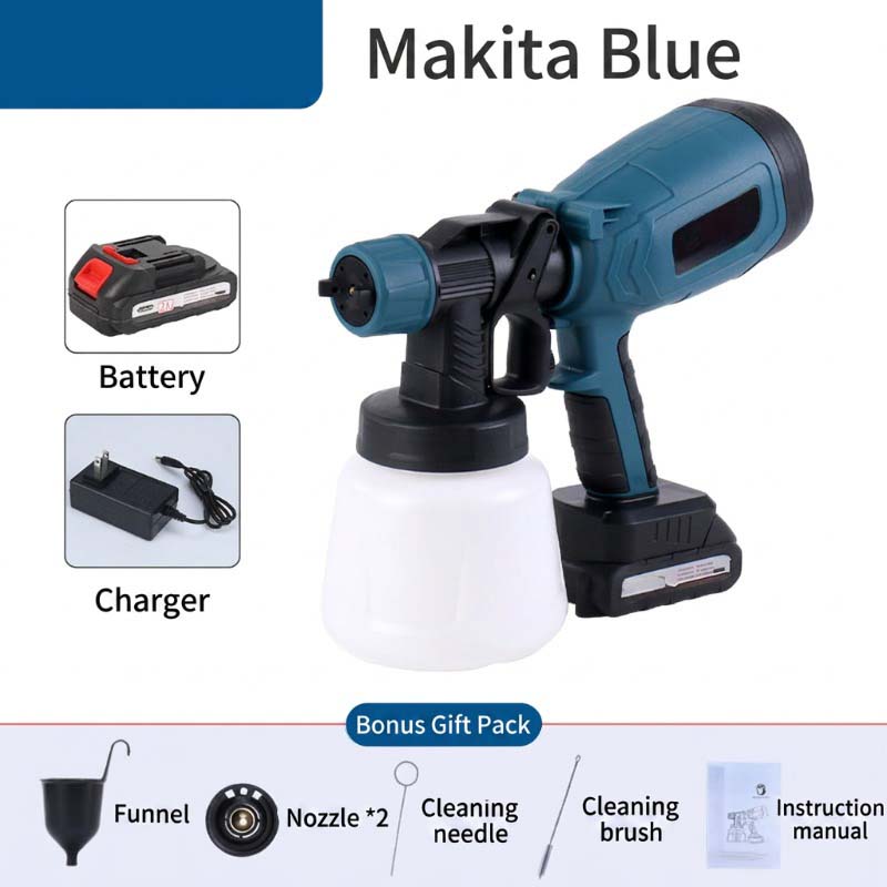 🎨🔋 Cordless paint sprayer – 2 batteries, versatile, for painting & gardening!
