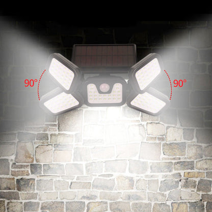 Solar 3-Heads Wall Light With Sensor Lighting Function