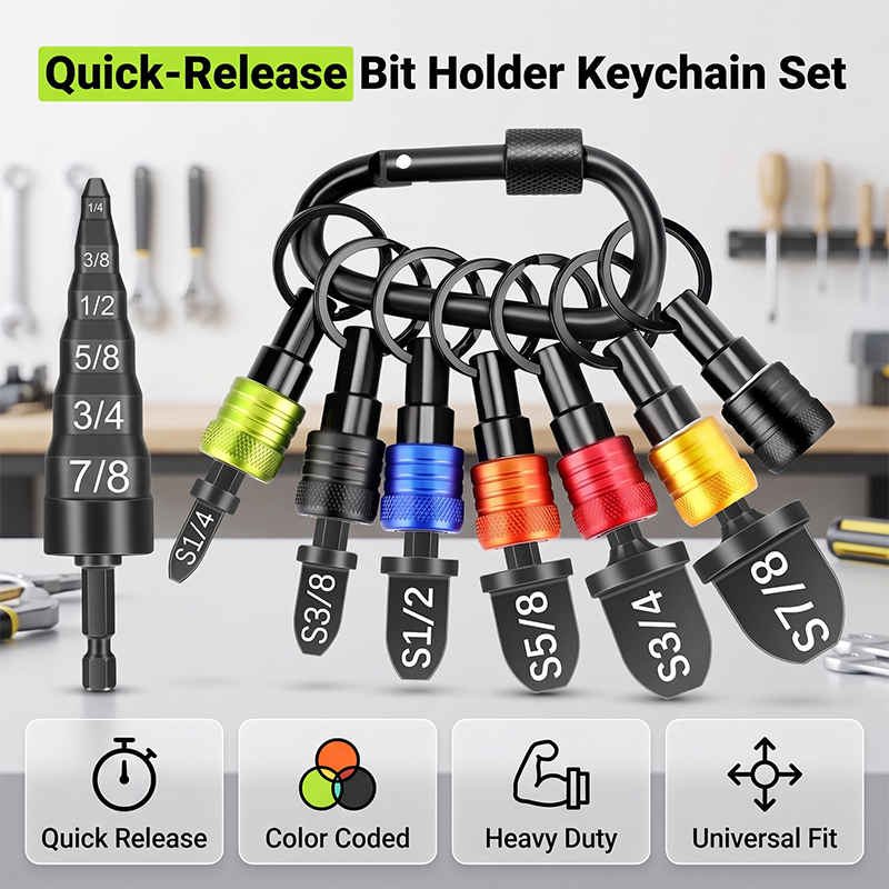 📢📢40% OFF !! ⏰Multicolor Screwdriver Bit Holder Keychain Extension Bar