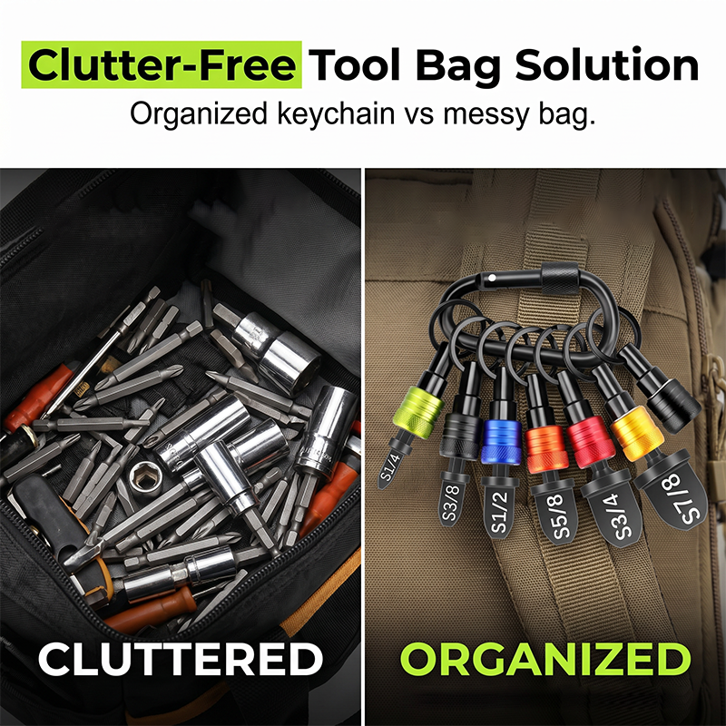 📢📢40% OFF !! ⏰Multicolor Screwdriver Bit Holder Keychain Extension Bar