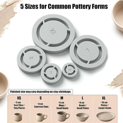 Pottery Foot Ring Template Centering Tool for Clay Trimming