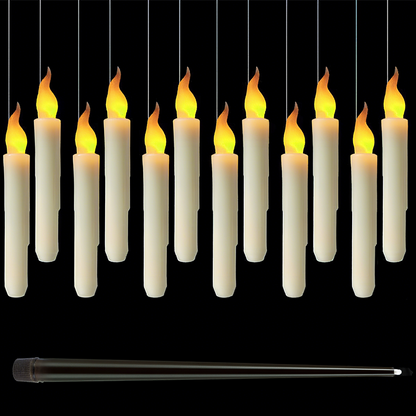 Halloween Magic Wand Remote Floating LED Candle Lights