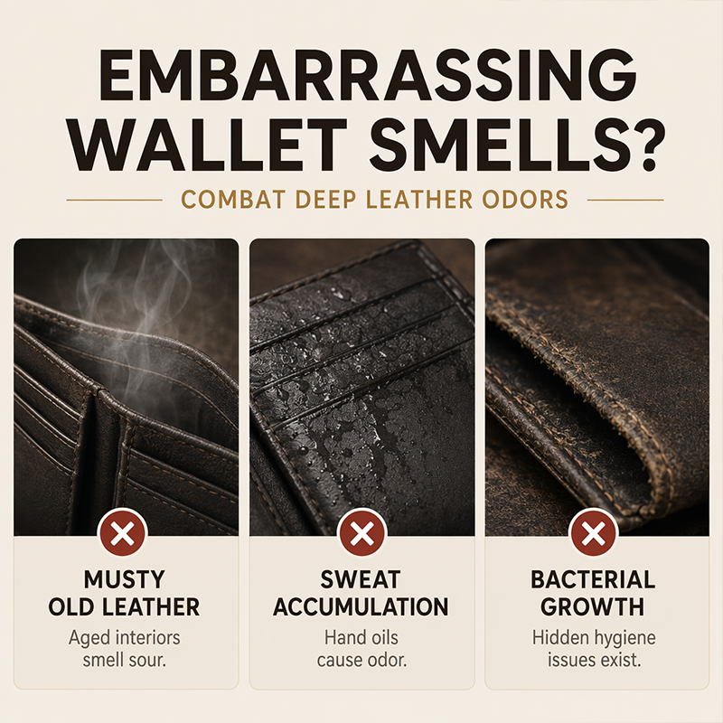 Wallet Interior Odor Eliminating Refresh Spray