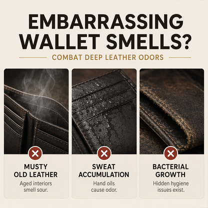 Wallet Interior Odor Eliminating Refresh Spray