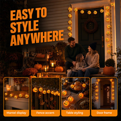 Halloween Pumpkin String Lights